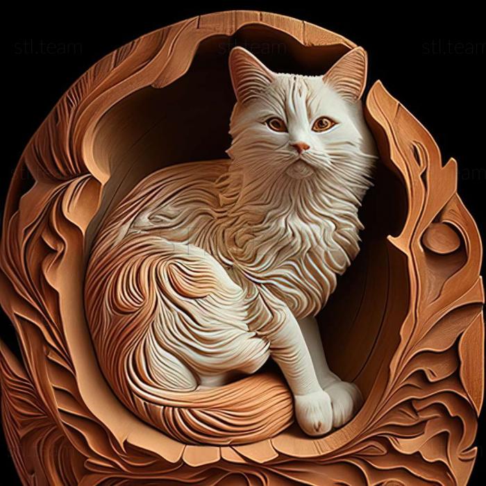 3D model Turkish Van cat (STL)